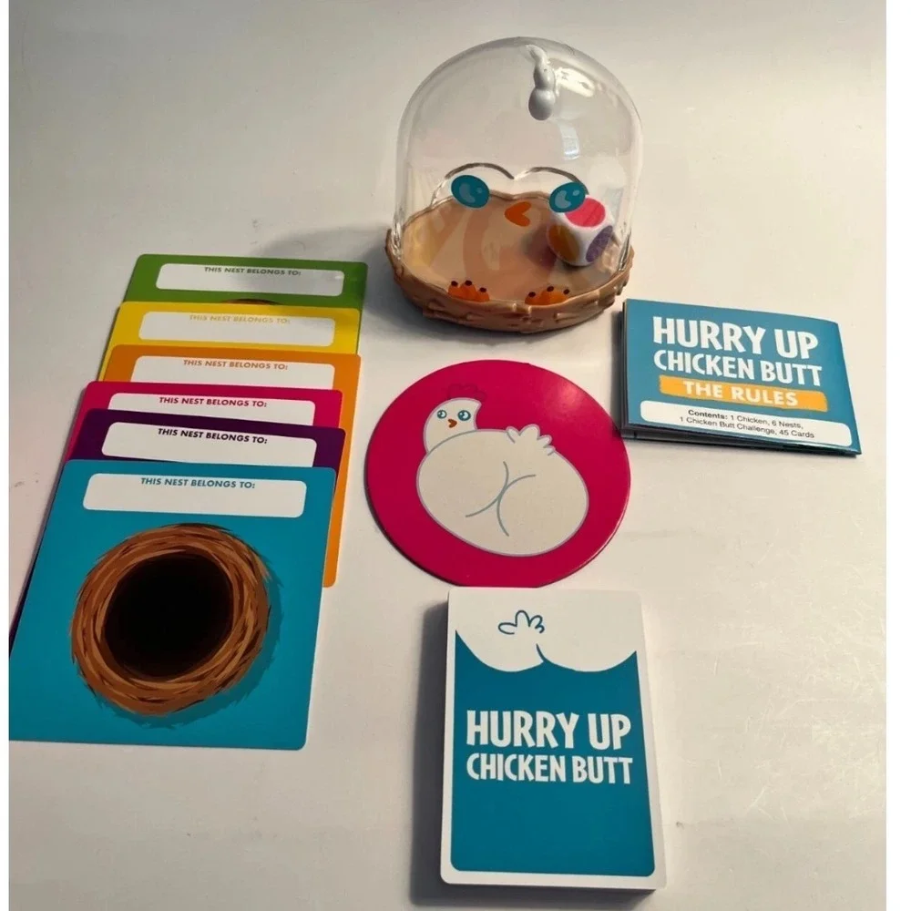Kitten Games Hurry Up Chicken Butt Active Hot Potato Board Game for Kids Ages 4+